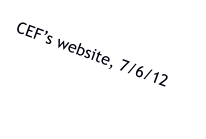 CEFs website, 7/6/12